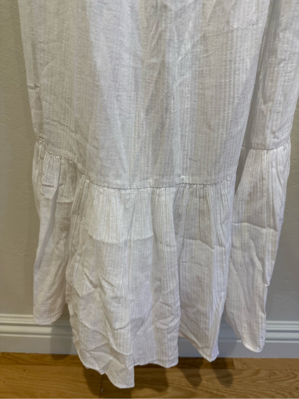 J. Crew White Ruffle-Trim Spaghetti Strap Coverup Dress - Picture 8 of 9